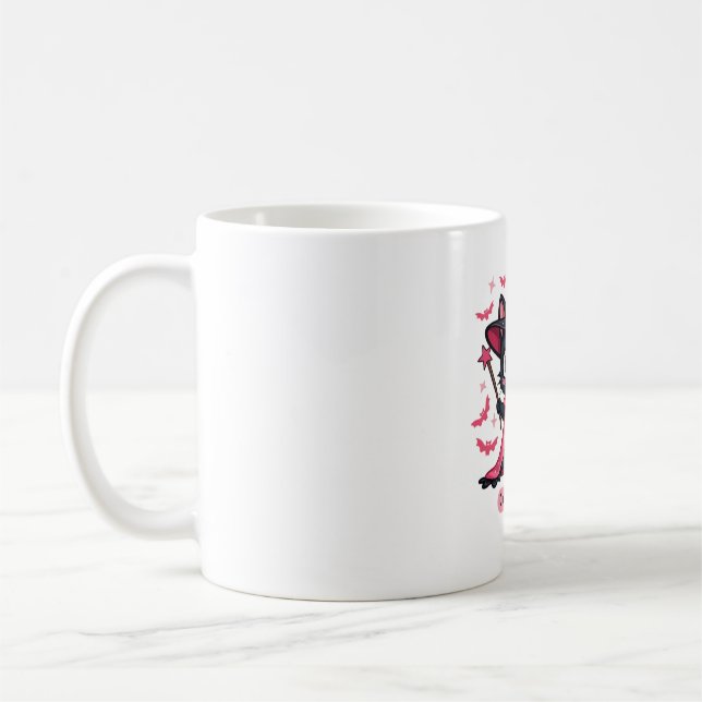 Caneca De Café Gatinho gótico em rosa - doce, mas enfeitiçado (Esquerda)