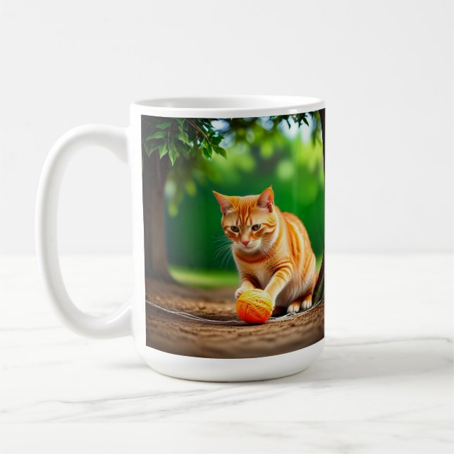Caneca De Café Gatinho Laranja (Esquerda)