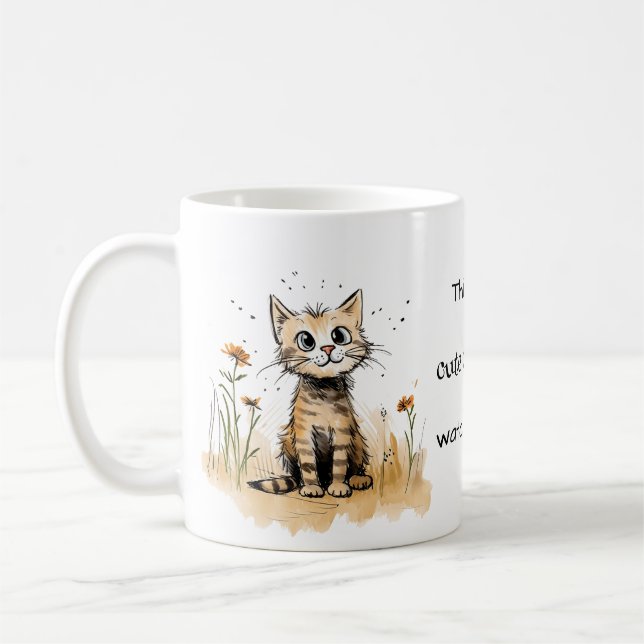 Caneca De Café Gatinho Laranja Meus Vídeos De Gato Bonitos Assist (Esquerda)