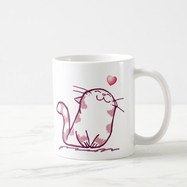 Caneca De Café Gatinho Love (Direita)