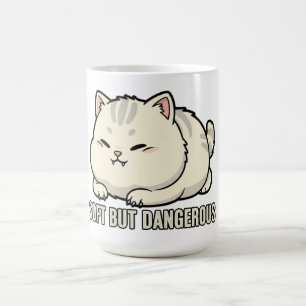 Caneca De Café Gatinho Macio Mas Perigoso