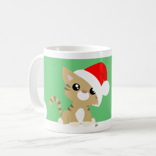 Caneca De Café Gatinho Meowy de Natal