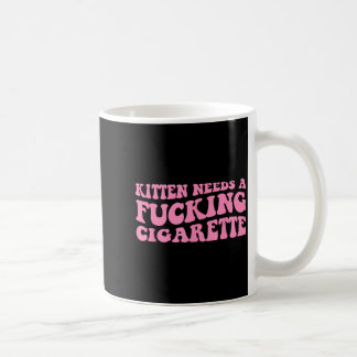 Caneca De Café Gatinho Precisa De Um Cigarro Piada De Gato Engraç