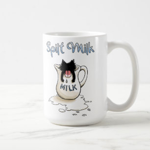 Caneca De Café Gatinho preto e leite derramado