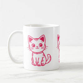 Caneca De Café Gatinho rosa 