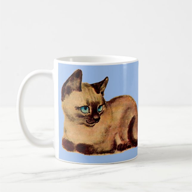 Caneca De Café gatinho siamês adorável (Esquerda)