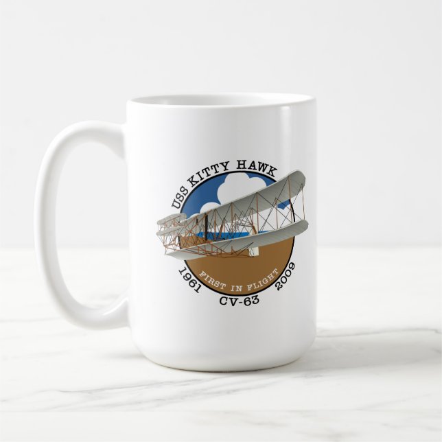 CANECA DE CAFÉ GATINHO USS HAWK CV-63 1961-2009 MUG (Esquerda)