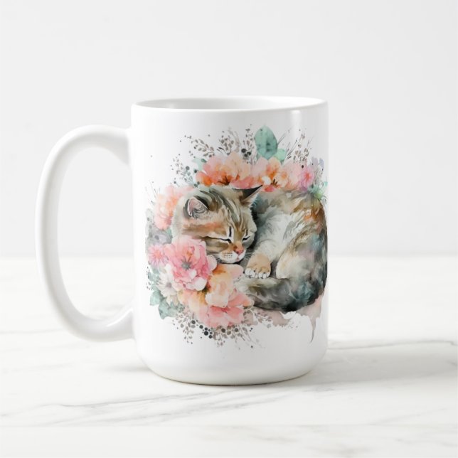 Caneca De Café Gatinhos Adoráveis, Linha Cerâmica Mata (Esquerda)
