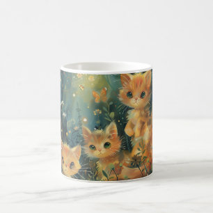 Caneca De Café Gatinhos Cachinhos Digitais