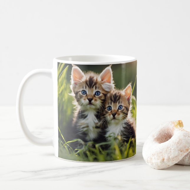 Caneca De Café Gatinhos Cujos (Com Donut)