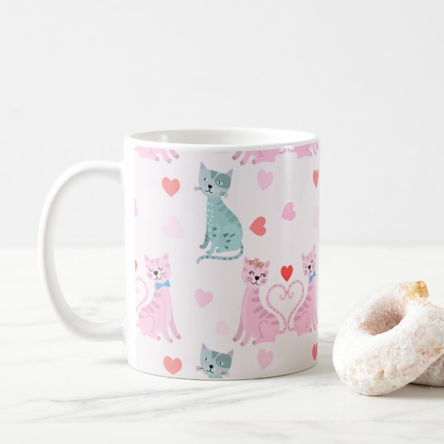 Caneca De Café Gatinhos de amor (Com Donut)