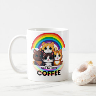 Caneca De Café Gatinhos Fofos Gritos Mug Café: Gpresente Adorável