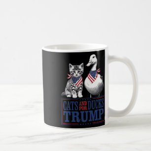 Caneca De Café Gatinhos Para Trump 2024 Gatos E Patos Para Trump