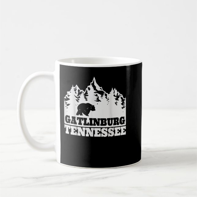 Caneca De Café Gatlinburg Tennessee Excelente Montanhas Souveni (Esquerda)