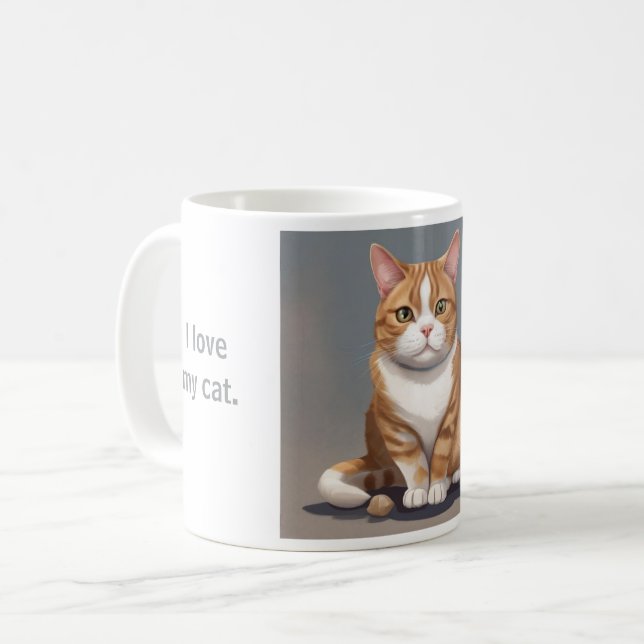 Caneca De Café Gato (Frente Esquerda)
