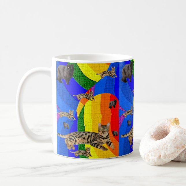 Caneca De Café Gato (Com Donut)