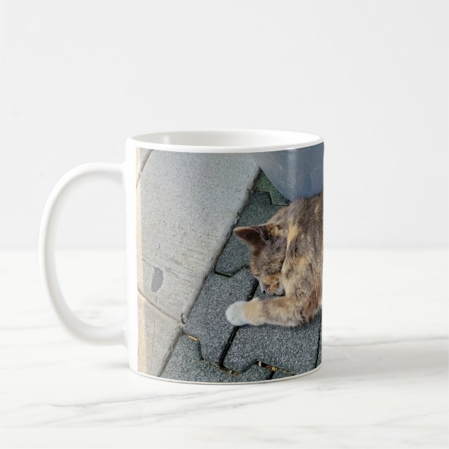 Caneca De Café Gato adormecido (Esquerda)