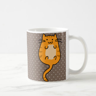 Caneca De Café Gato alaranjado bonito
