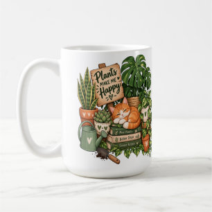 Caneca De Café Gato Amoroso por Plantas Fofas – Plantas Me Fazem