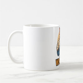 Caneca De Café Gato Anime - TRABALHE DURO Motivação estilo Japonê