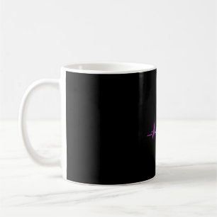 Caneca De Café Gato arco-íris batimento cardíaco