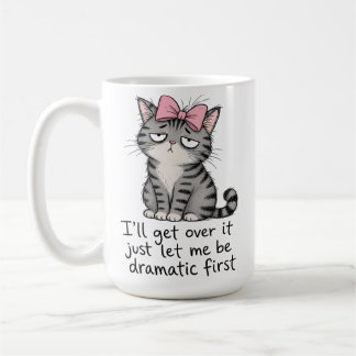 Caneca De Café Gato Atitude "Preciso de Drama Primeiro" Gif Diver