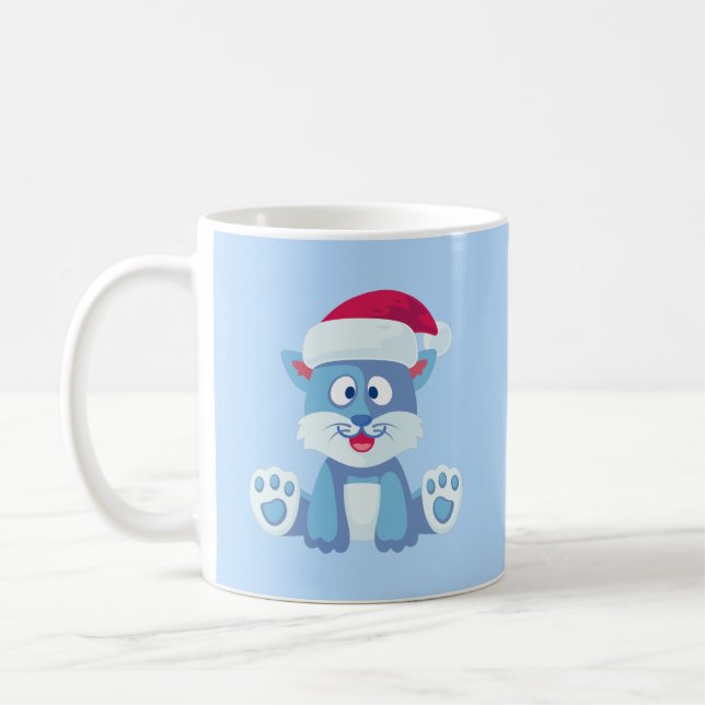 Caneca De Café Gato Azul (Esquerda)