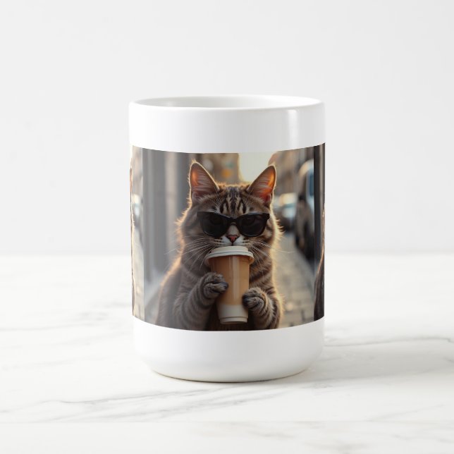 Caneca De Café Gato Bebendo Café Em Uma Rua (Centro)