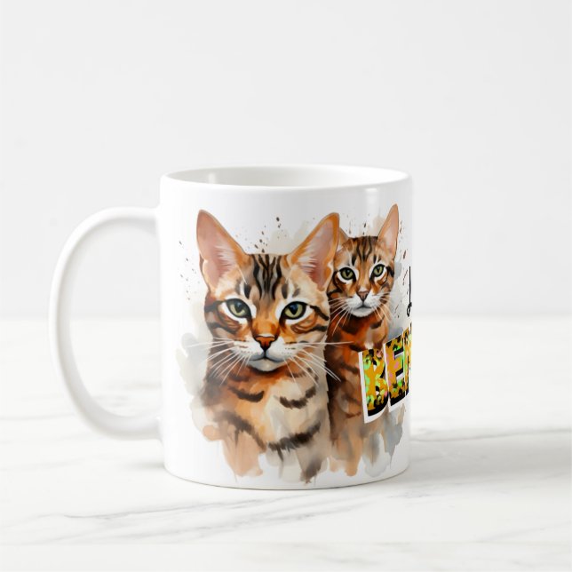 Caneca De Café gato bengal (Esquerda)
