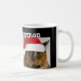Caneca De Café Gato bonito do feriado!  get.your.merry.on