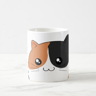 Caneca De Café Gato bonito do gatinho da chita de Kawaii