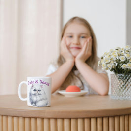 Caneca De Café Gato Bonito e Sassado