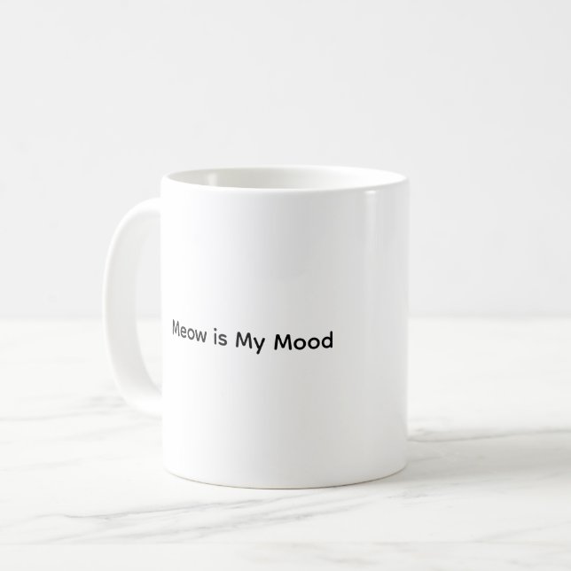 Caneca De Café Gato Bonito Fala Suavemente (Frente Esquerda)