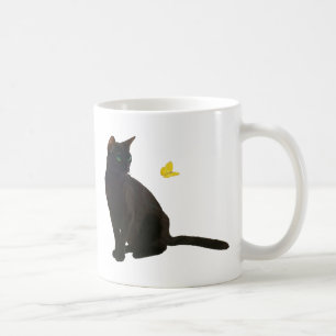 Caneca De Café Gato & borboleta de Bombaim