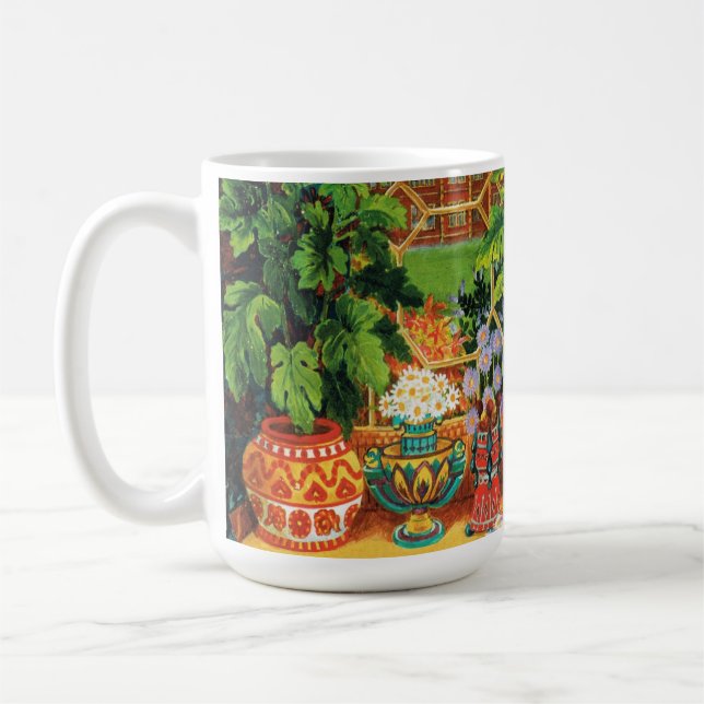 Caneca De Café Gato Botânico De Louis Wain (Esquerda)