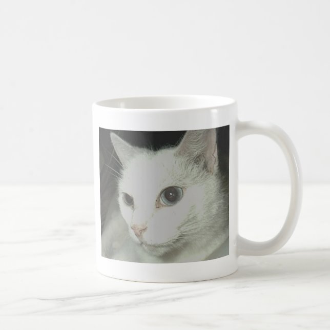 Caneca De Café Gato branco (Direita)