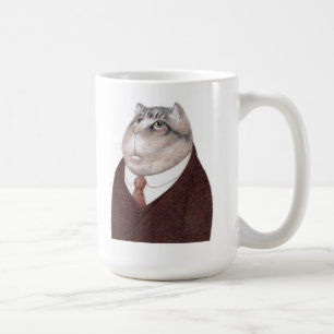 Caneca De Café Gato Branco de Alta Altura CAT VALET