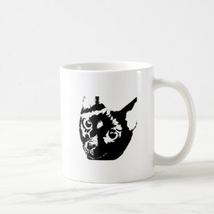 Caneca De Café Gato Branco Negro