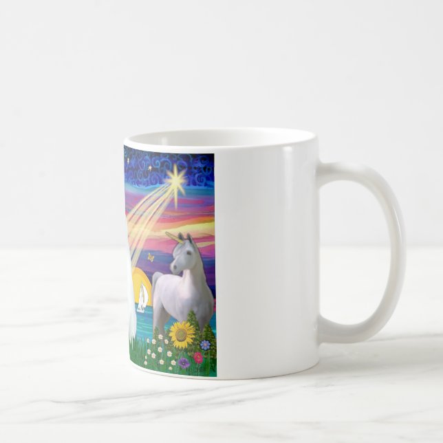 Caneca De Café Gato Branco - Noite Mágica (Direita)