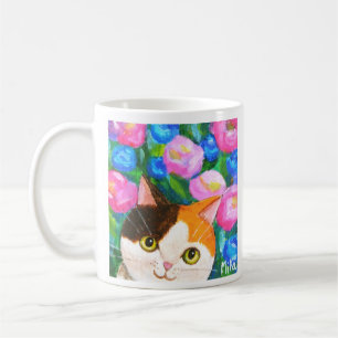 Caneca De Café Gato Calico Japonês com Bonito amante de Gatos