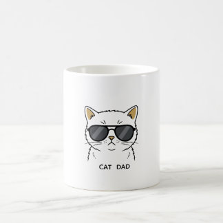 Caneca De Café Gato Calico Legal com Óculos de Sol