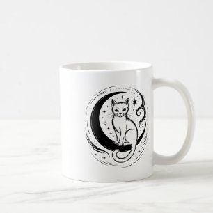 Caneca De Café Gato Calmo Flor de Lótus Ioga Meditação Entusiasta