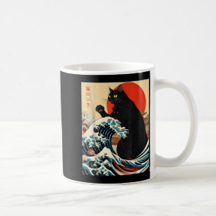 Caneca De Café Gato Catzilla Arte Japonês Gato Engraçado Kawaii G