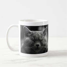 Caneca De Café Gato cinzento Napping