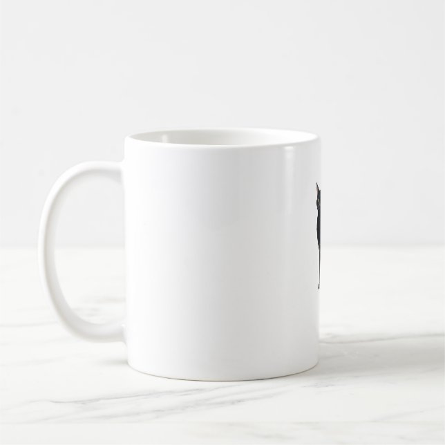 Caneca De Café Gato Clássico com Costas Arqueadas – Silhueta Vint (Esquerda)
