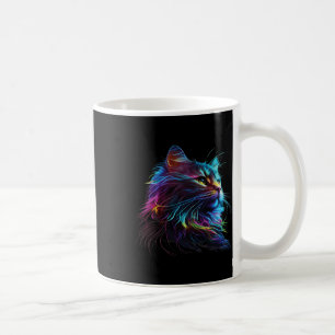 Caneca De Café Gato Colorido Bonito Para Gatinhos Amantes De Arte