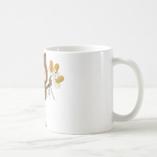 Caneca De Café Gato com margaridas