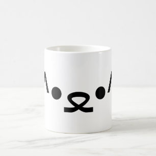 Caneca De Café Gato Com Peças Emoticon ฅ^ ・ ・^ฅ Japonês Kaomoji