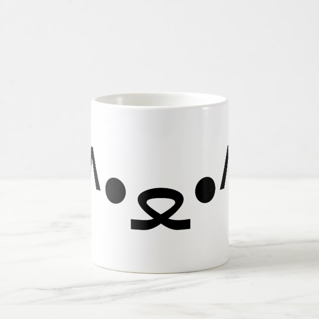 Caneca De Café Gato Com Peças Emoticon ฅ^ ・ ・^ฅ Japonês Kaomoji (Centro)
