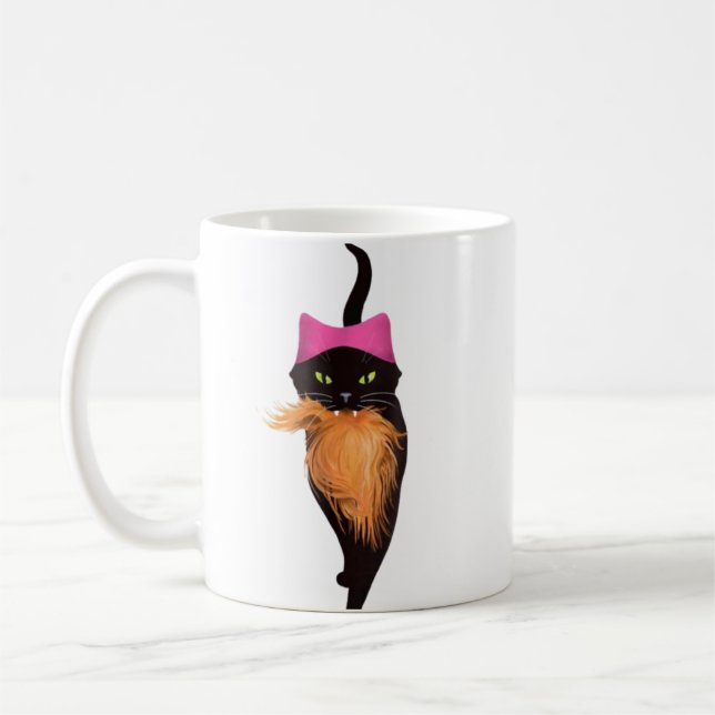 Caneca De Café Gato com Trump Toupete (Esquerda)